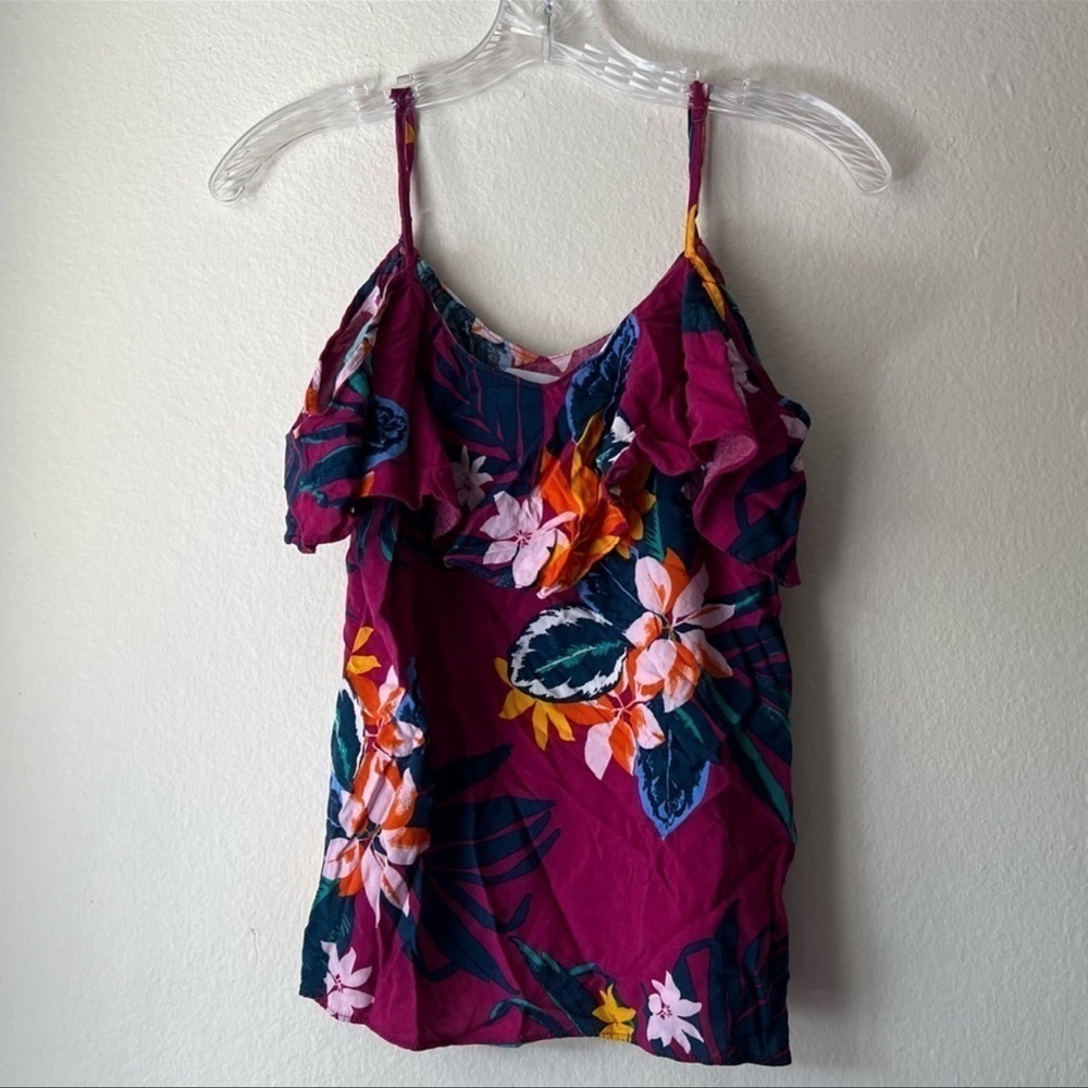 Old‎ Navy Cold Shoulder Floral Top Size: XS